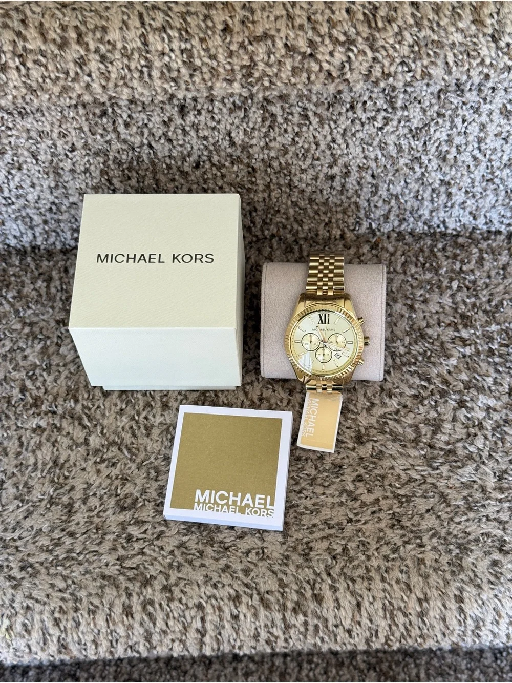Michael Kors Gold-Tone mens Chronograph Bracelet Watch